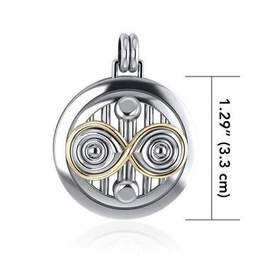 Relationship sterling silver with 14k gold accents Pendant MPD1261 - Jewelry